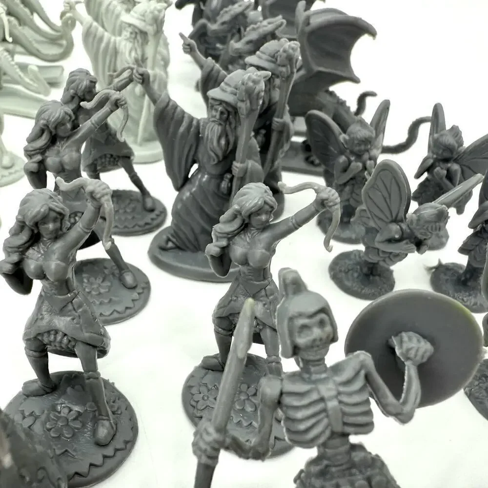 Lot Of 80 Wicked Duels Fantasy Creatures Wizards Ogres Fairies Plastic Figures